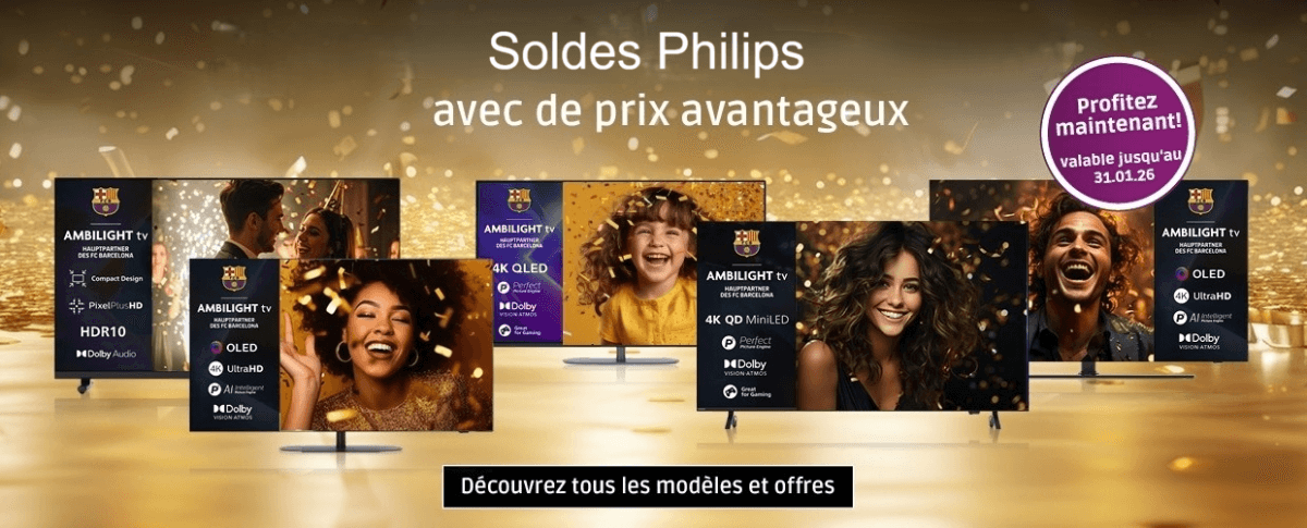 Offre Philips sur une sélection de téléviseurs Ambilight
